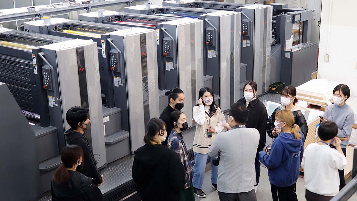 印刷アトリエ「atelier gray」で校外授業